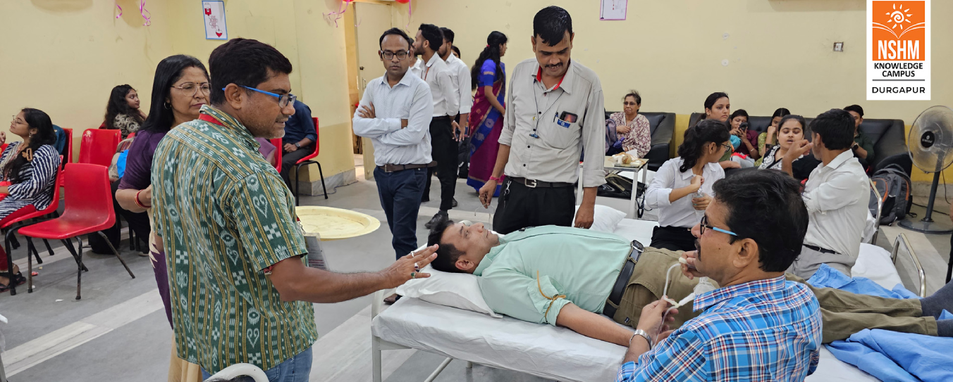 NSHM Business School organized Blood Donation Camp