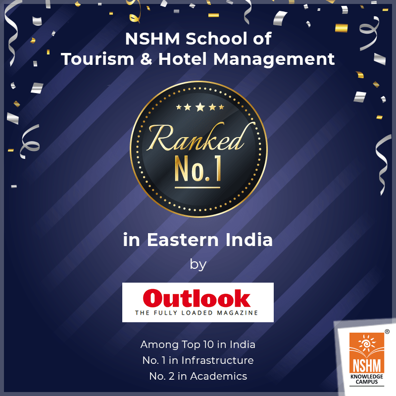 NSHM School of Tourism & Hotel Management Ranked No. 1 in Eastern India