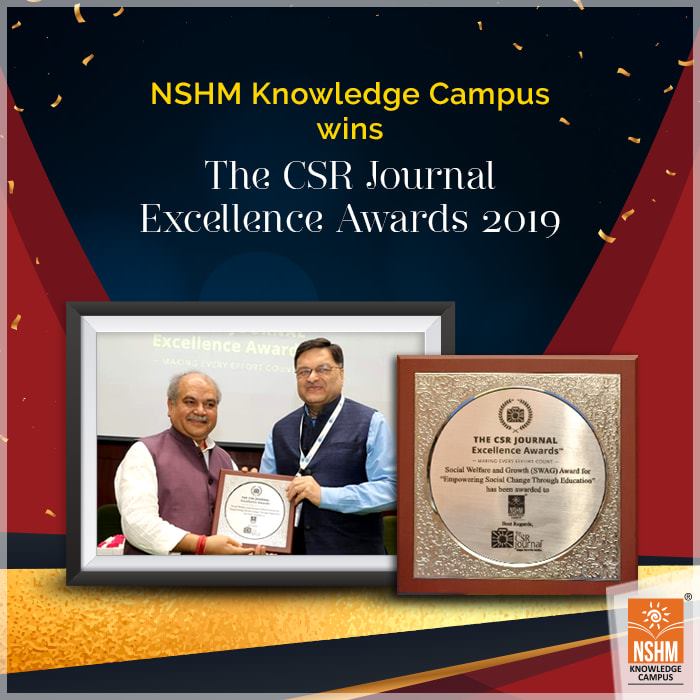 NSHM Knowledge Campus Wins Coveted CSR Journal Excellence Awards 2019