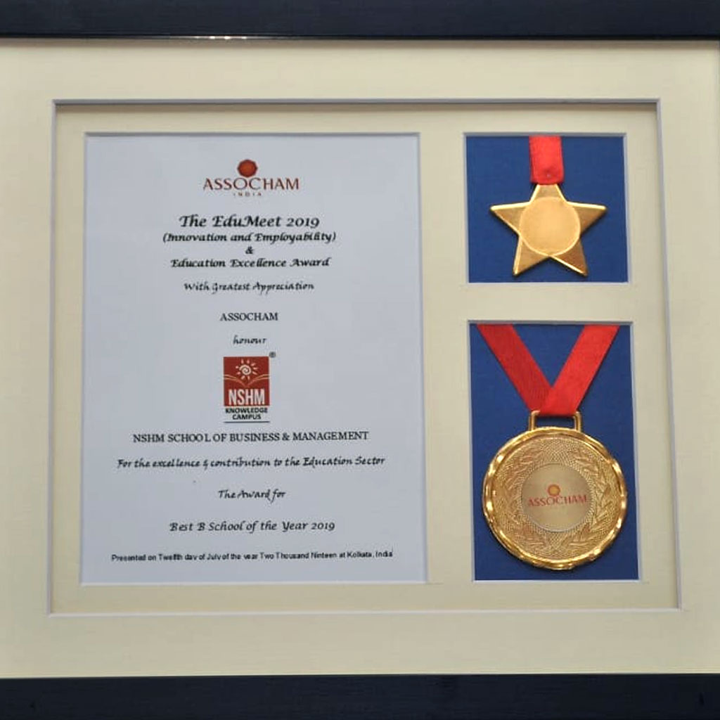 NSHM Received ASSOCHAM Best B-School of the Year 2019 Award