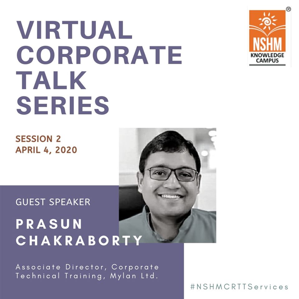 Virtual Corporate Talk Series : Guest Speaker – Prasun Chakraborty