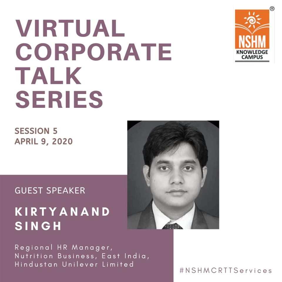 Virtual Corporate Talk Series : Guest Speaker – Kirtyanand Singh