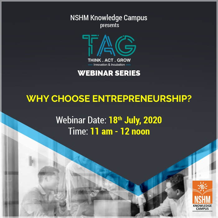 TAG Webinar on Why Choose Entrepreneurship?
