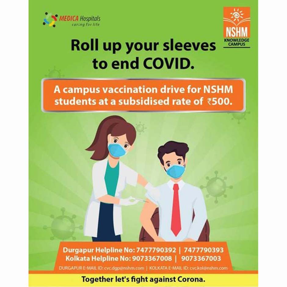 Vaccination Drive For Nshm Students At Subsidised Rate Of 500
