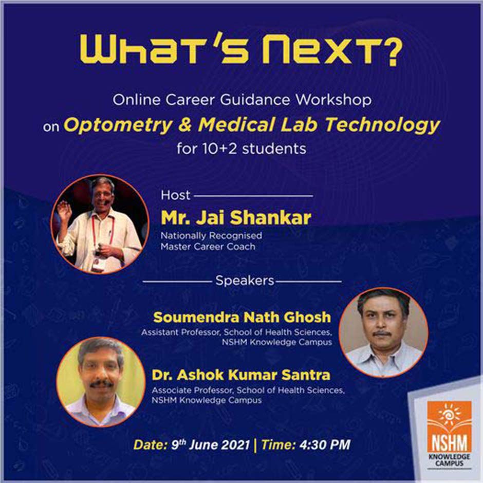 Online Career Guidance Workshop On Optometry And Medical Lab Technology