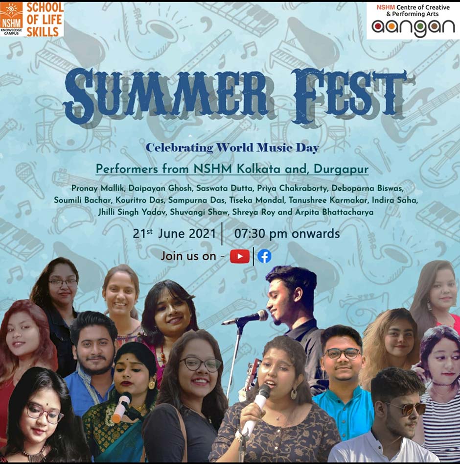Summer Fest – Celebrating World Music Day by NSHM Kolkata & Durgapur