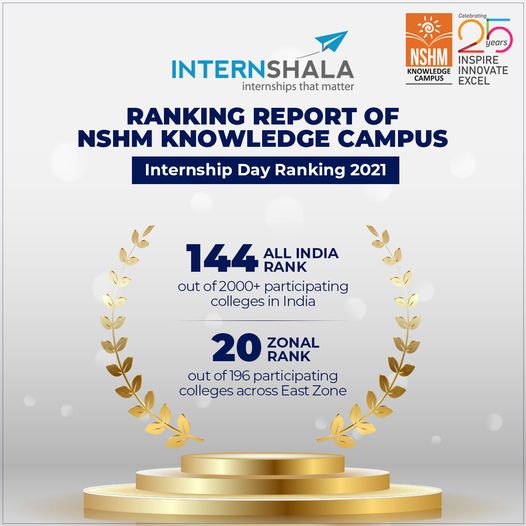NSHM emerges as one of the top-rankers in Internshala Rankings 2021