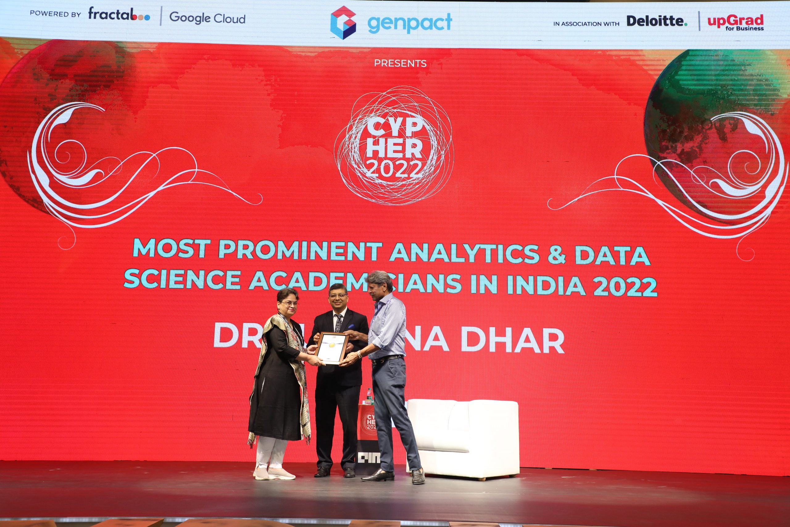 Dr. Suparna Dhar awarded as the most Prominent Analytics & Data Science Academicians from Analytics India Magazine