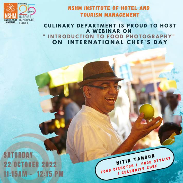 NSHM Institute of Hotel and Tourism Management conducted Webinar on Food Photography