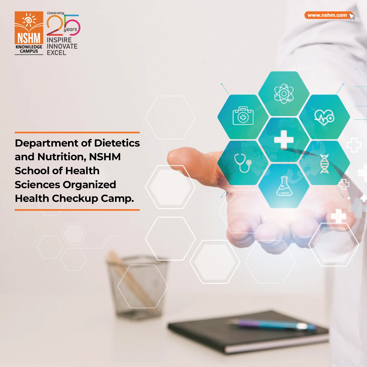 NSHM School of Health Sciences, Kolkata organizes Health Check-Up Camp