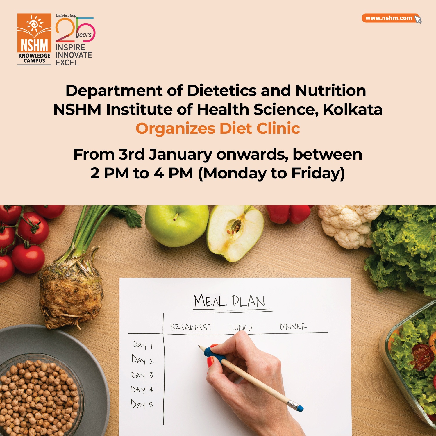 NSHM Institute of Health Sciences, Kolkata organizes Diet Clinic