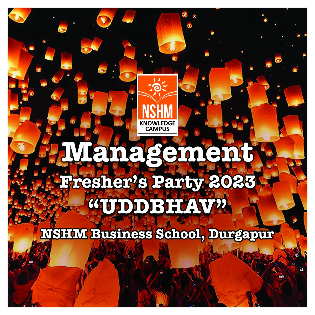 NSHM Business School, Durgapur had organized Management Fresher’s Party 2023 – UDDBHAV