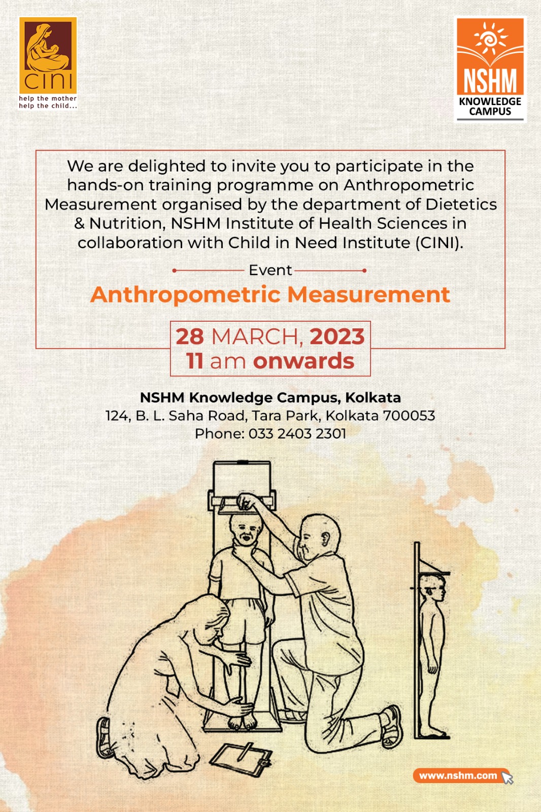 Anthropometric Measurement organised by the department of Dietetics & Nutrition