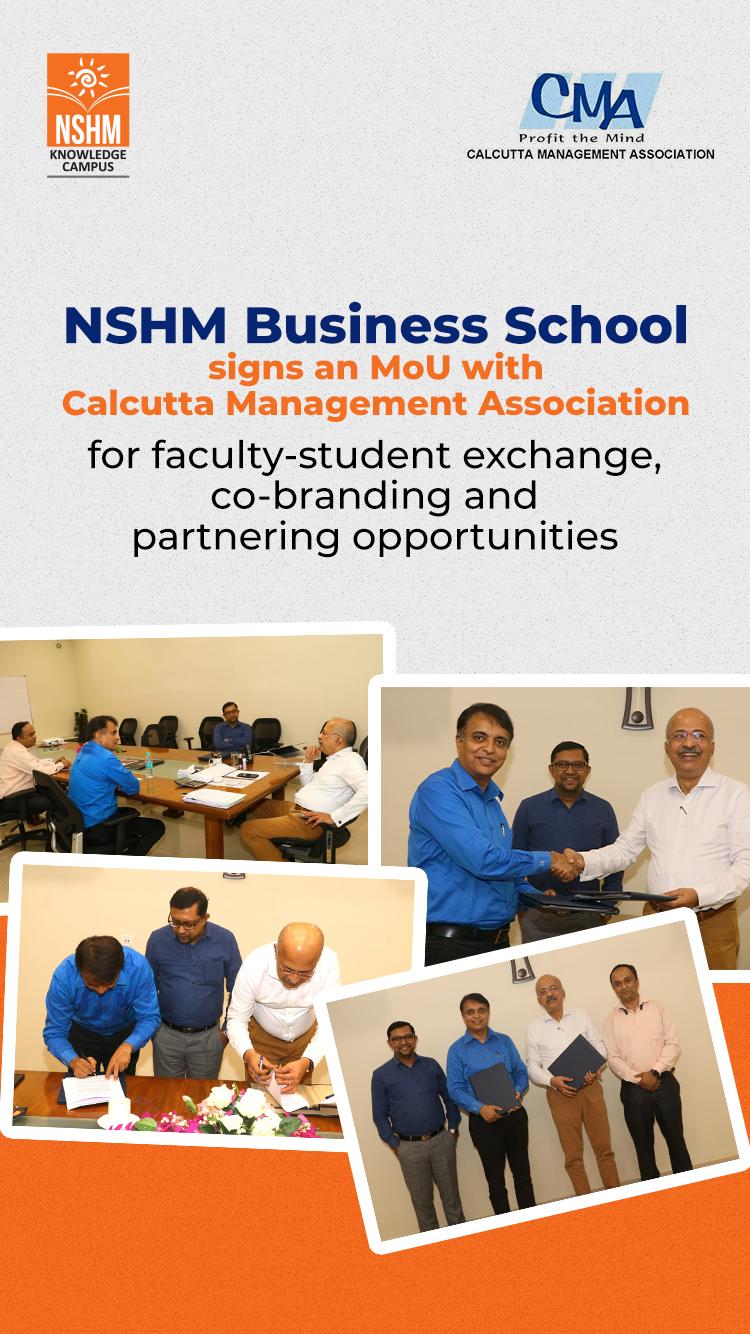 NSHM Business School Collaborates with Calcutta Management Association (CMA)