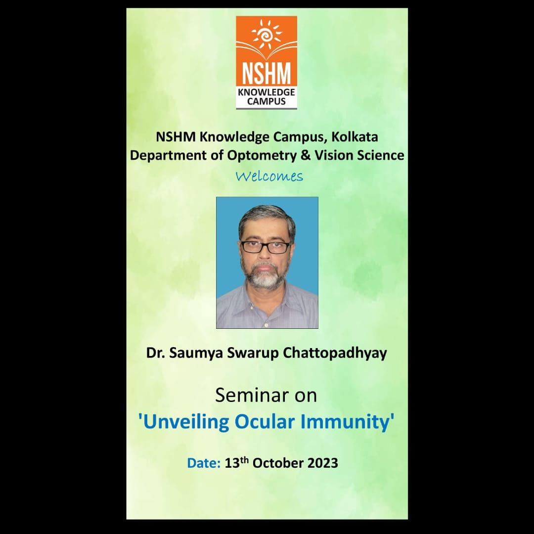 Seminar on unveiling ocular immunity