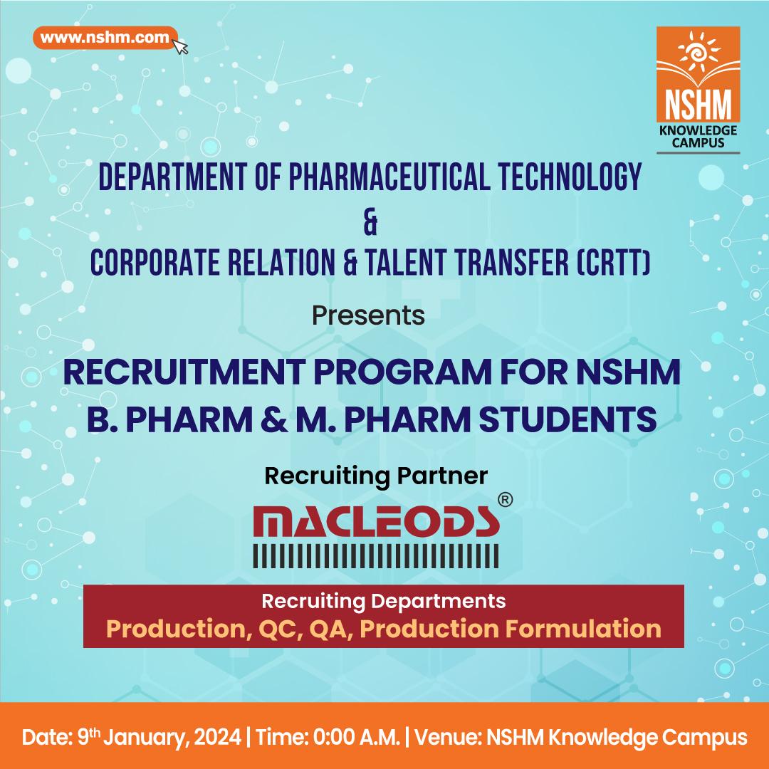 Recruitment Drive with MACLEODS