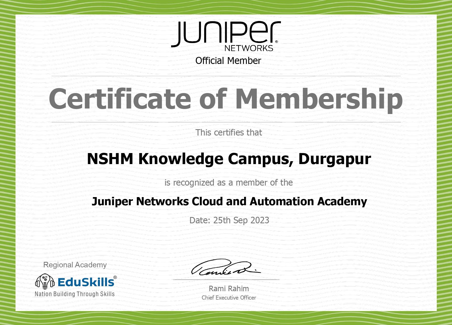 Juniper Networks Cloud and Automation Academy (JNCAA)