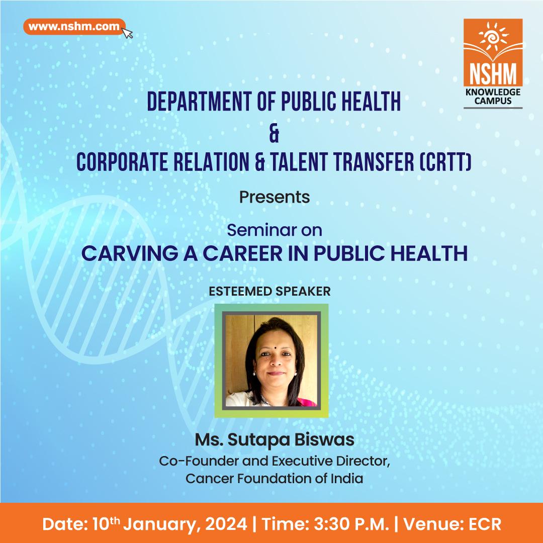 Seminar on Carving a Career in Public Health