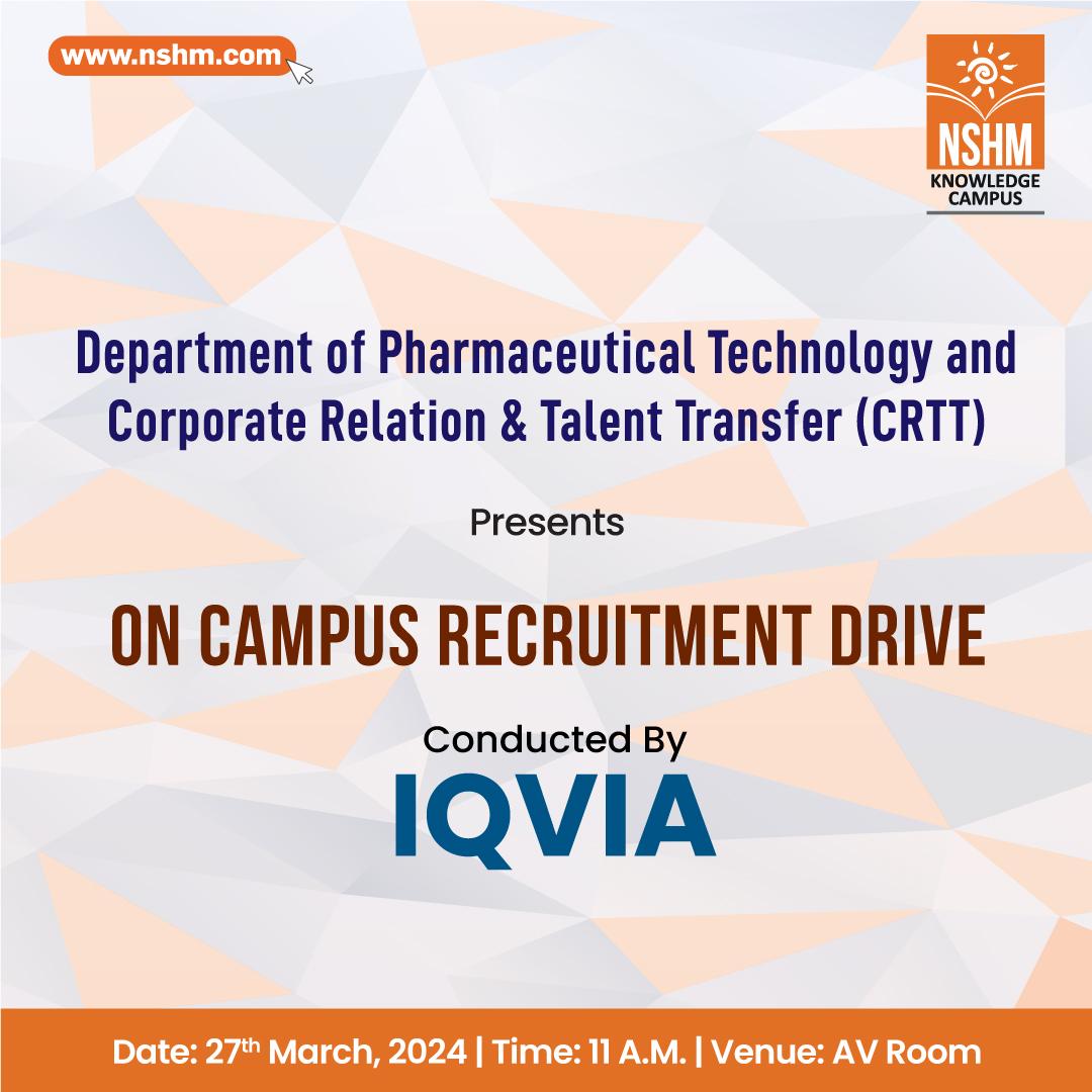 On-Campus Recruitment Drive by IQVIA