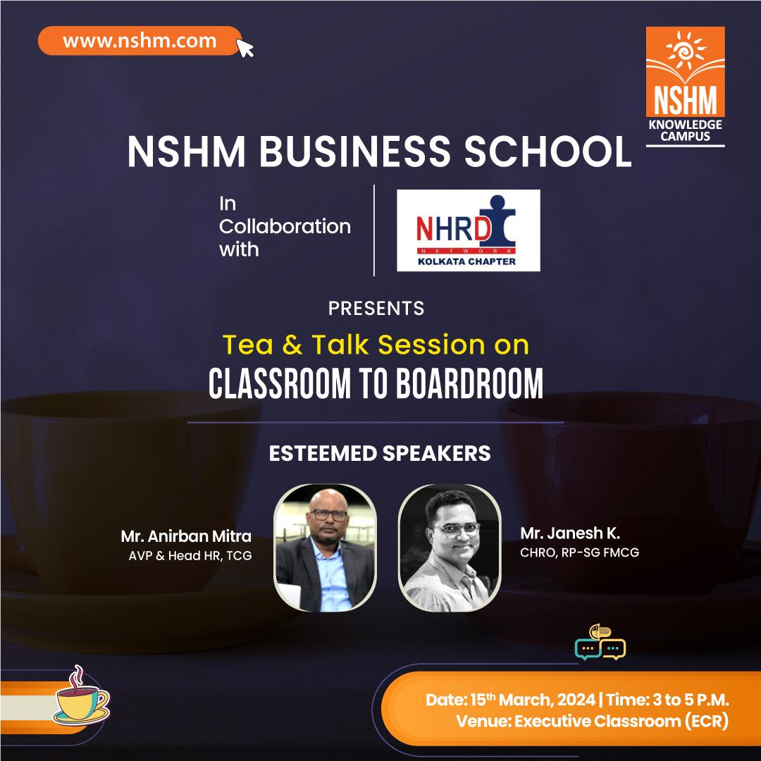 Tea & Talk Session on Classroom to Boardroom