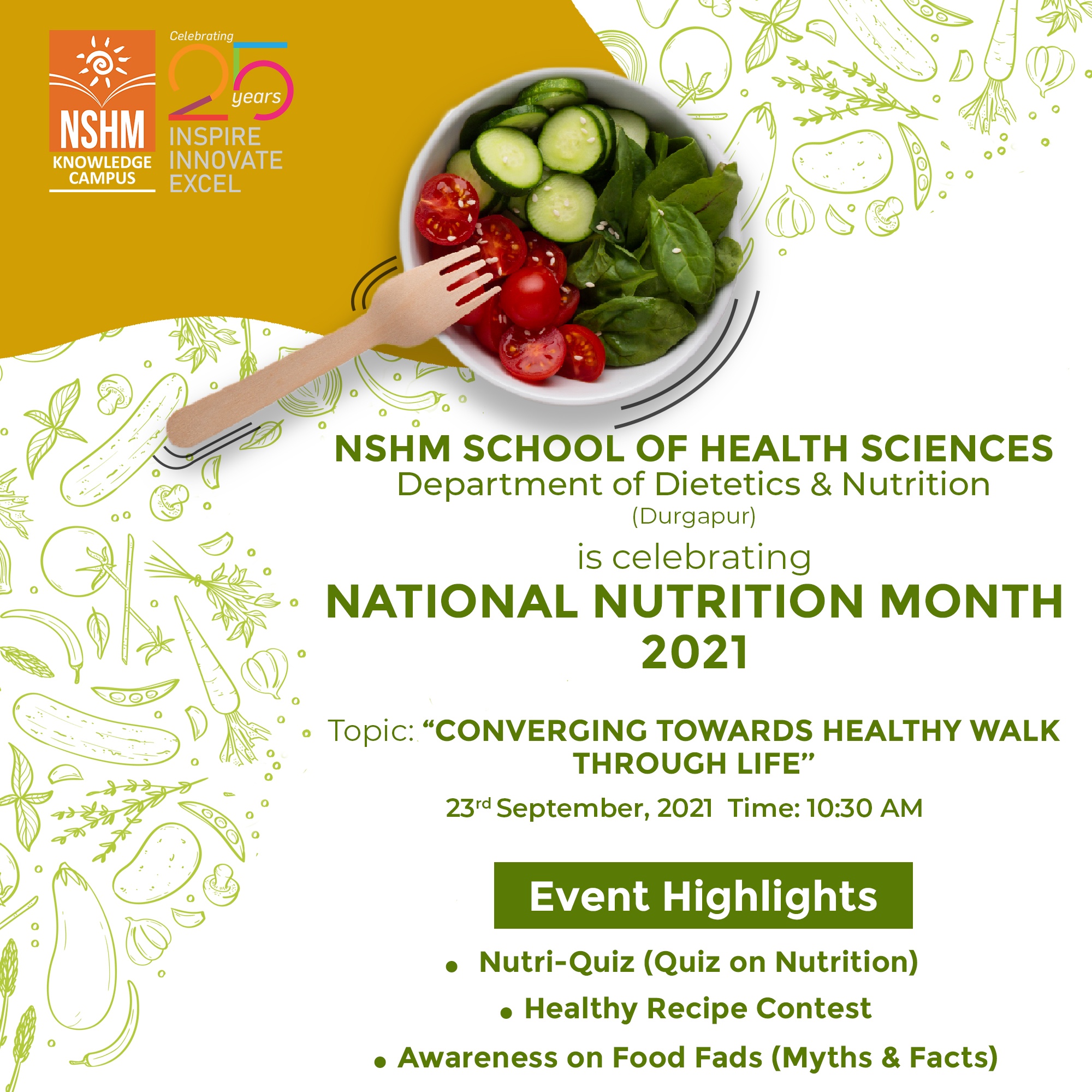 NSHM, Durgapur Celebrating National Nutrition Month 2021