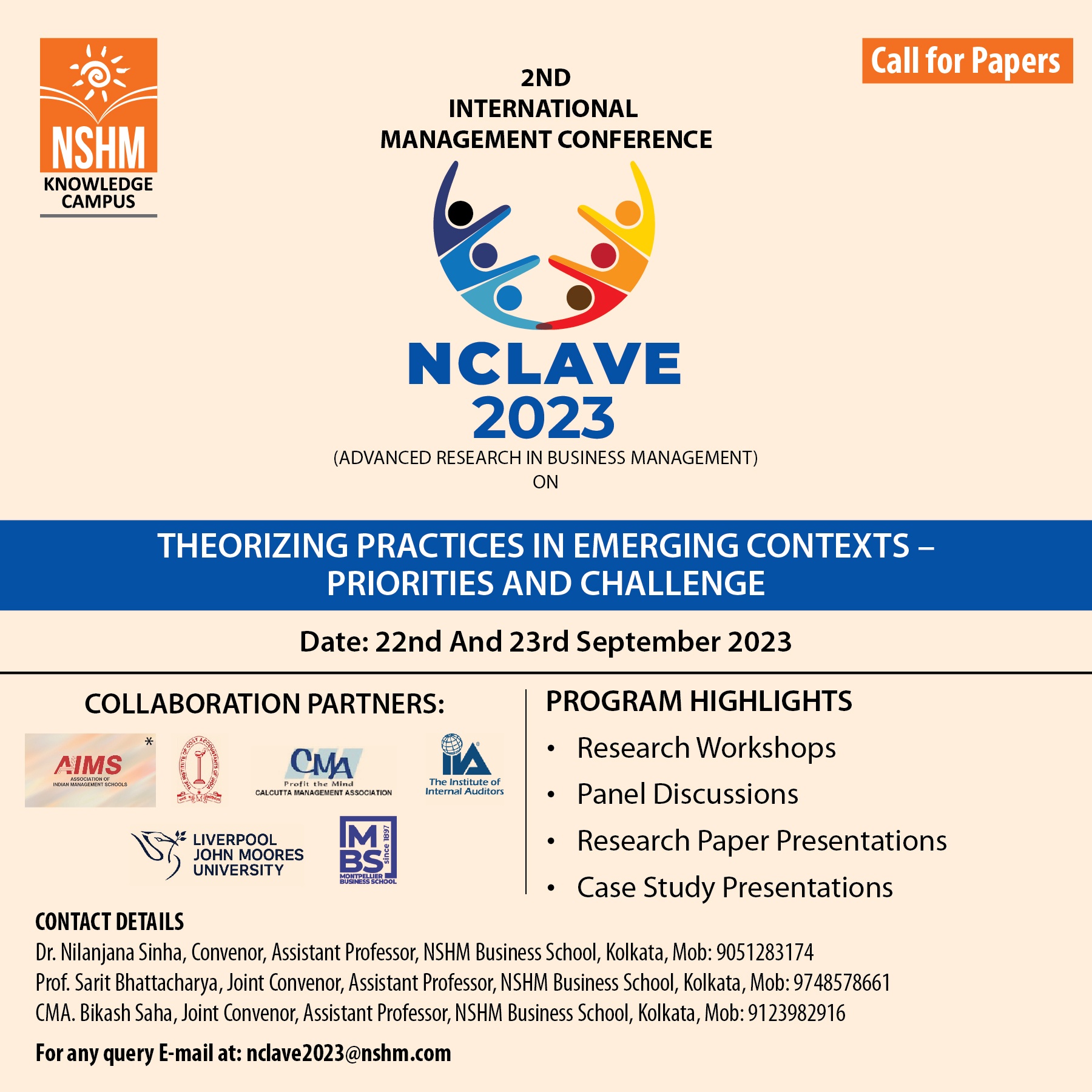 NCLAVE 2023 Call for Papers NSHM